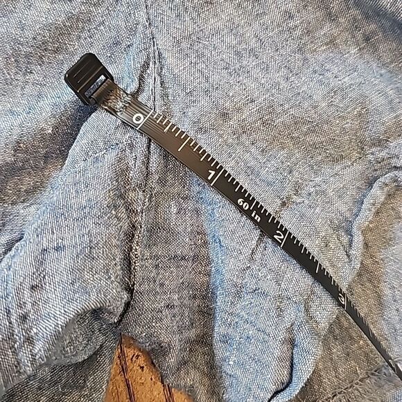 Denim linen Michael Kors shorts size 6 adjustable waist - Picture 8 of 10